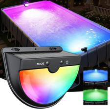 Luces solares de piscina para piscinas sobre el suelo, luces solares de piscina con 10 luces Mo