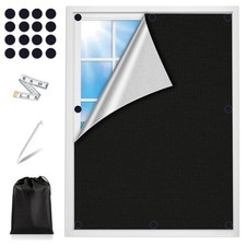 Verdunklungsfolie Fenster 100x145 cm mit Magnetverschluss ohne Bohren