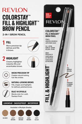  REVLON ColorStay Brow Shape & Glow Eyebrow Marker 250 SOFT BLACK. NEW. 0.02 oz.