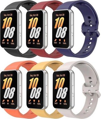 6 Pack Soft Sport Bands for Samsung Galaxy Fit 3 SM-R390, 20mm Replacement Strap