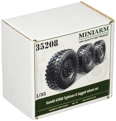 Miniarm 1/35 Scale Modern Russian Kamaz-63968 Typhoon-K Weight-Deforming Tires (