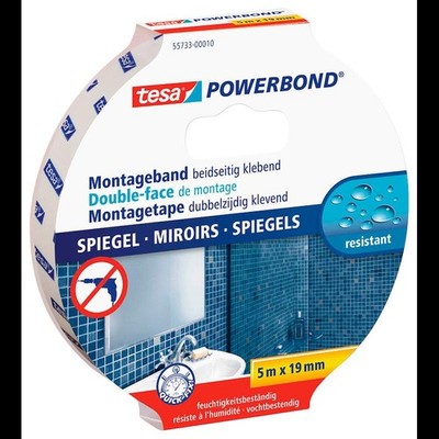 tesa Powerbond Montageband fr Spiegel, 19 mm x 5,0 m