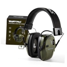 Rechargeable Shooting Ear Protection with Sound Amplification Electronic Green