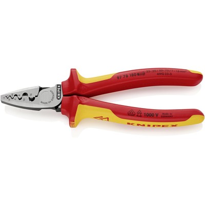 Knipex  97 78 180 Crimpzange  Aderendhülsen 0.25 bis 16 mm²