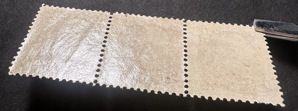 Strip of 3 #65 UNUSED W/ FULL GUM APS CERTIFIED 164 YEARS OLD! - Image 3 of 4