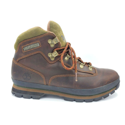 Timberland Euro Hiker Mens 9.5 Brown Leather Mid Top Trail Hiking Boots 95100