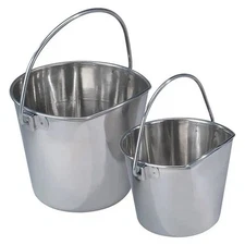 ProSelect Stainless Flat Sided Pail - Size Select