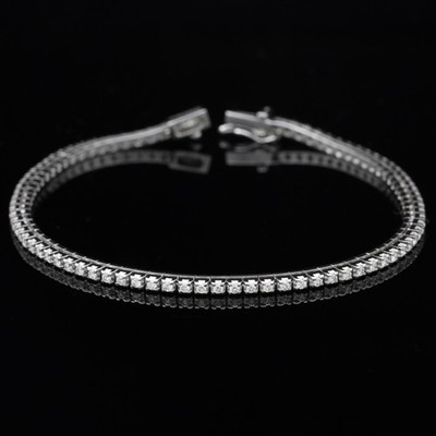 Tennisarmband Giorgio Visconti 18 Karat Gold Mit Brillanten 0,92 Ct Mit Box