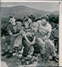 1952 Charlotte Cook Joyous Reunion Family Reunited 7X7 Historic Vintage Photo