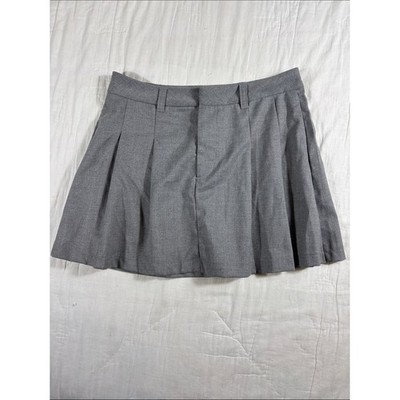 H&M Divided Gray Pleated Mini Skirt Schoolgirl Preppy Size S New With Tags