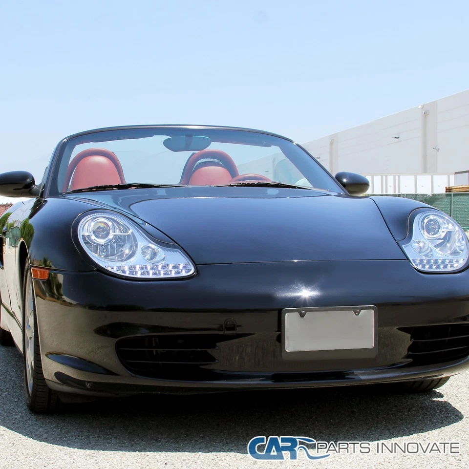 Fits Porsche 986 Boxster 996 911 Clear LED+Signal Projector Headlights Fog Lamps Foto 4 de 4