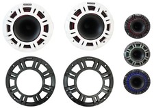  2 Kicker 48KMXL654 300 Watt 6.5" Marine Boat Horn Loaded Speakers w/LED KMXL65