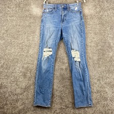 Madewell The Perfect Vintage Jean Women's 26 Blue High Rise 5-Pocket Distressed