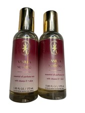 2 X BATH BODY WORKS VANILLA NUTMEG Essential Oil PERFUME MIST Aromatherapy