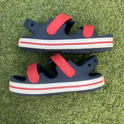 Crocs Cruiser Crocband Sandalen marineblau und Varsity rot Größe Kleinkind 8 UK 