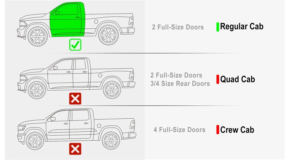 Escalones de bolsillo de acero APS Armor Fit 09-18 Dodge Ram 1500 2500 3500 cabina regular Foto 2 de 4