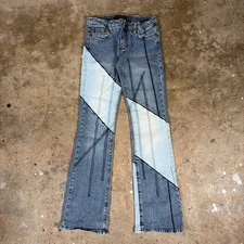 Y2K Miss Vigoss Patchwork Lowrise Bootcut Flare Jeans Size 1 26x31
