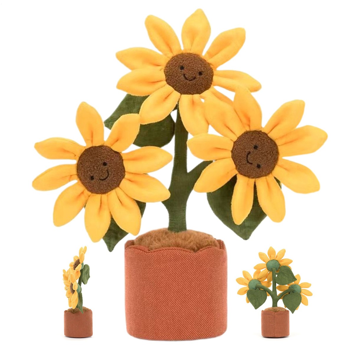  Amuseable Sunflower ひまわり 向日葵 お花 JellyCat Amuseables Sunflower Set - 3 Happy Plants In Pot Plush