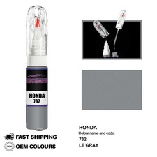 FOR HONDA LT GRAY 732 Touch Up Paint Pen Brush Fix Kit Scratch Chip Set
