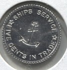USS Medusa 5 Cents In Trade Aluminum 23mm Token See Scans — photo 2