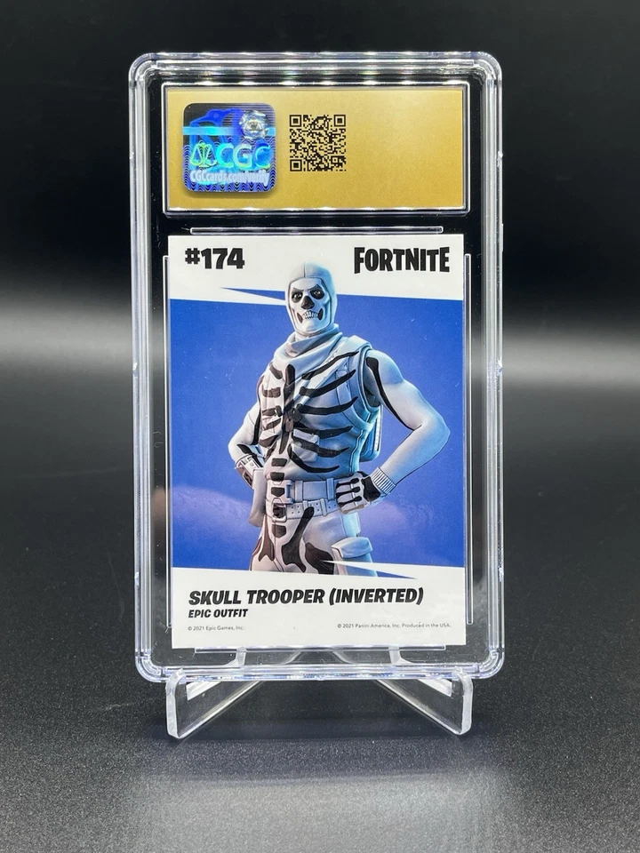 2022 Fortnite Series 3 Skull Trooper Optichrome Holo #174 CGC Pristine 10 - Image 2 of 2