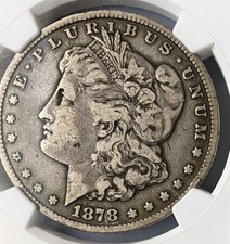 NGC F 12 1878-CC Morgan Silver $1 Dollar. Circulated (Carson City Mint)