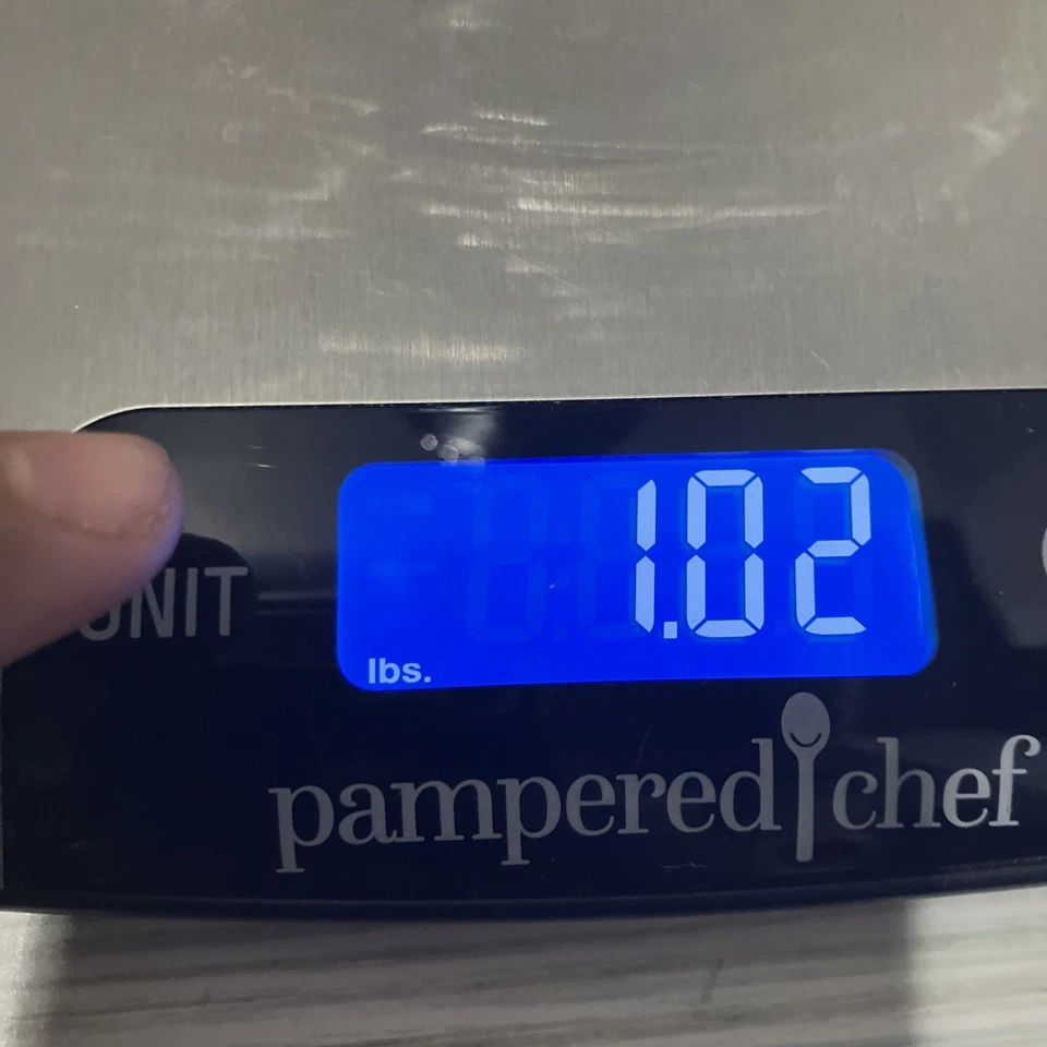 Báscula de cocina digital Pampered Chef 100271 acero inoxidable 8”x8” peso de alimentos Foto 4 de 4
