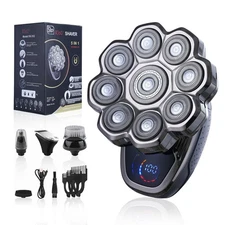 9D Head Shavers for Bald Men, 5-in-1 Electric Razor bawldy 9.0 Ultra Groomie ...