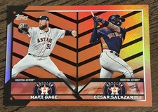 2023 Topps Update - Rookie Combos Matt Gage, Cesar Salazar #US318 Orange /Black 