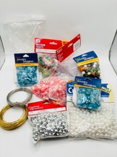 Large Lot Jewelry Making Beads  Wire Mixed Colors Shapes Acrylic Pearl Faceted