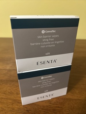 2 Boxes ConvaTec 423392 Esenta Skin Barrier Wipes Sting Free Exp 2030New