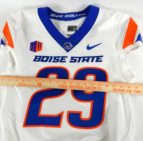 2022 Boise State Broncos #29 Game Used White Jersey Football NP Rem 40 843 - Bild 4 von 12