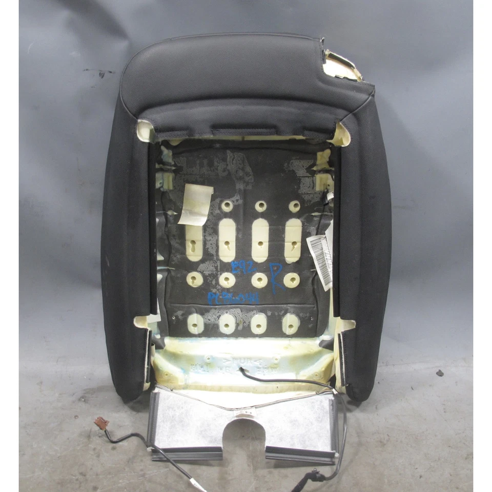 BMW E92 2007-2013 serie 3 asiento delantero derecho respaldo cojín vinilo negro OEM Foto 2 de 4