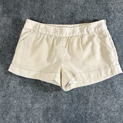 Express micro low rise Shorts, beige, Size 6,
