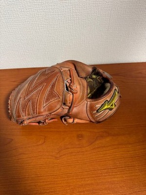Mizuno Pro HAGA Japan Hardball Pitcher Glove Left-Handed Orange