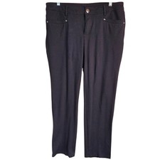 Black Flat Front Dress Pants with Pockets Size 10 Petite