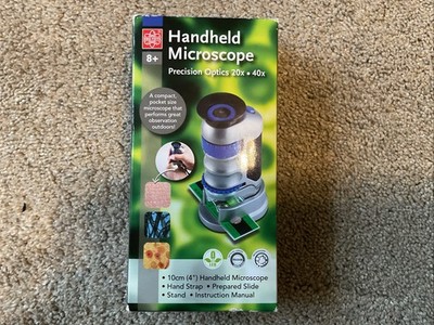 Handheld Microscope Precision Optics 20x - 40x Prepared Slide Outdoors compact