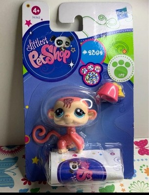 Littlest Pet Shop 2384 Lps Authentic Orange Monkey with Sparkling Glitter NIB