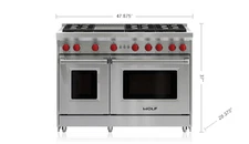 Wolf GR486G 48 Inch Pro-Style Gas Range with 4.4 cu. ft. Convection BRAND NEW