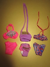 615) DREI VERSCHIEDENE VINTAGE BARBIE BIKINIS...
