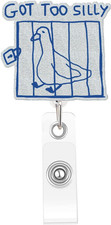 Funny Cute Silly Goose Nurse Badge Reel Cute Work Nurse Badge Reels Retractable