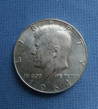 1964 John F. Kennedy 90% silver half dollar