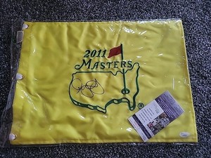 Masters Rory Mcilroy Autographed Flag JSA 2011