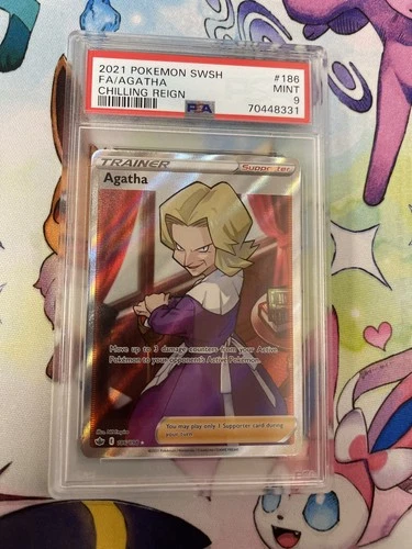 2021 Pokemon SWSH Agatha Full Art #186 PSA9