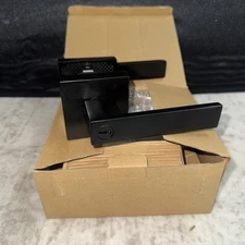 Matte Black Square Door Lever Handle Privacy Passage Interior Lock 8PK