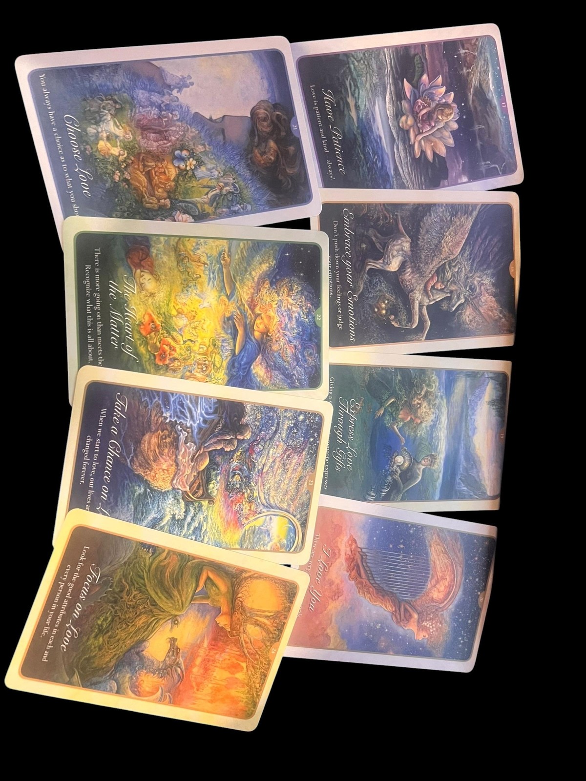 Whispers of Love Oracle Cards by Angela Hartfield And Josephine Wall 50-Card
