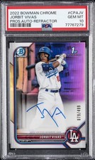 2022 BOWMAN CHROME PRSPCT AUTOS REFRACTOR #CPAJV JORBIT VIVAS 79/499 PSA 10 AUTO