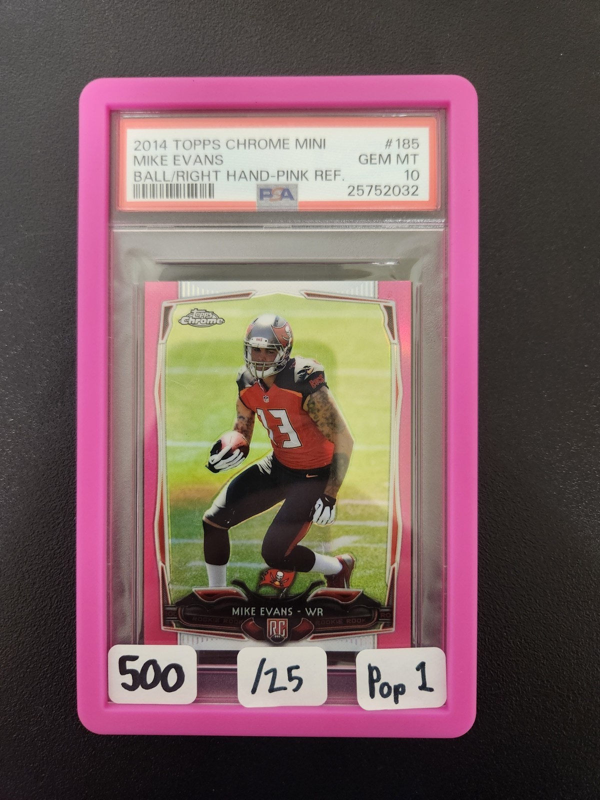 Mike Evans Topps Chrome Mini #185 Pink Refractor