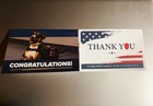 Patriotic Christmas Gift Wrap Sheet 20" x 30"~3 Veteran Cards & 4 Flag Stickers — photo 2