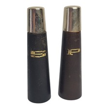 Vintage 60s MCM Lightweight Wood Salt Pepper Shakers MCM Atomic Age Era Decor